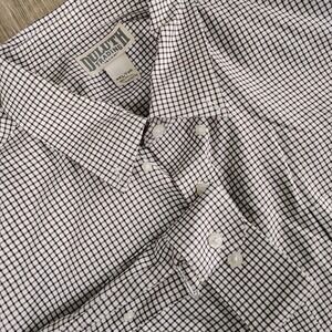 Duluth Trading Co 2XL/Tall Cotton Check Button Down Shirt Long Sleeve